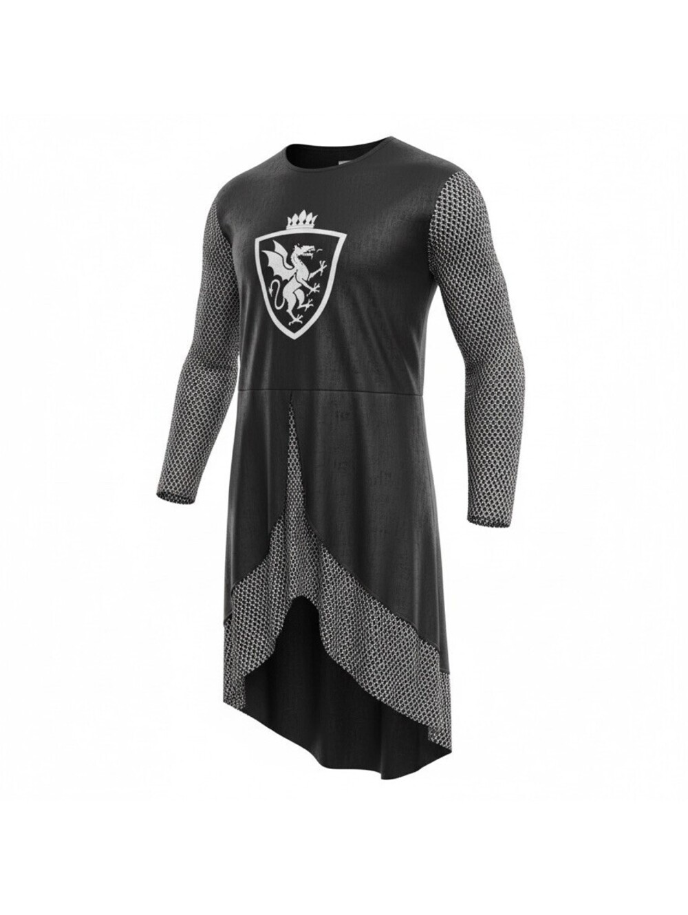 Spirit Medieval Style Dragon Crest Tunic Black M
